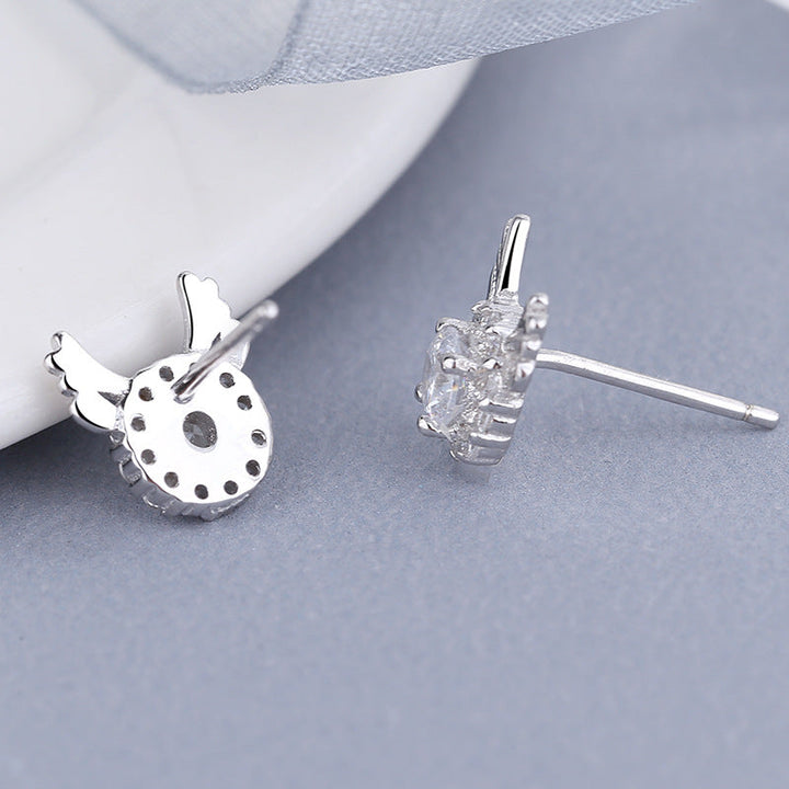 Women's earrings with sparkling crystals and playfully designed wings All Fashion