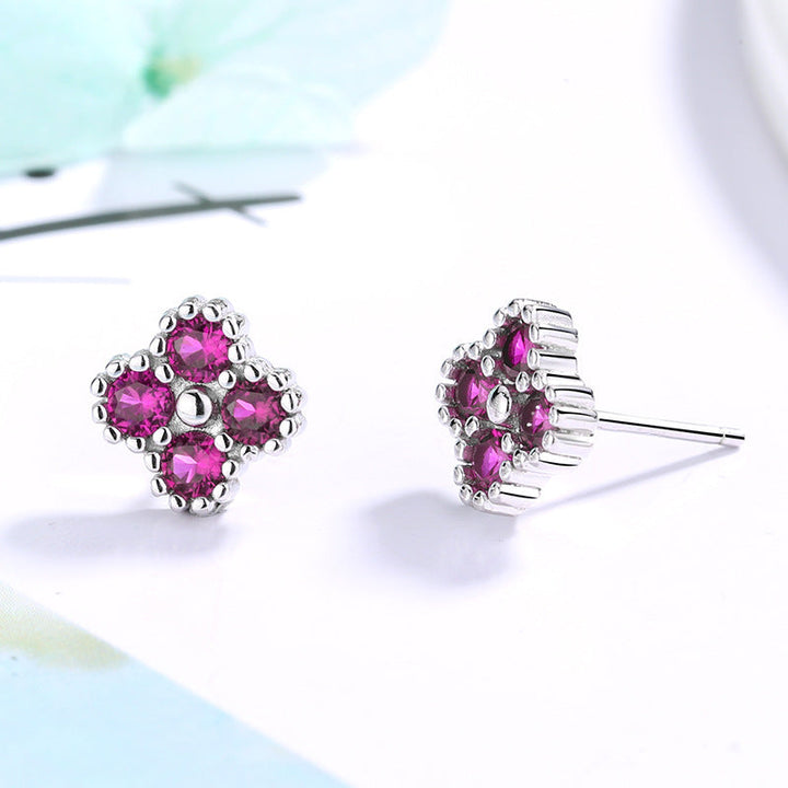 Women's earrings with multilayer floral design and sparkling zirconia All Fashion