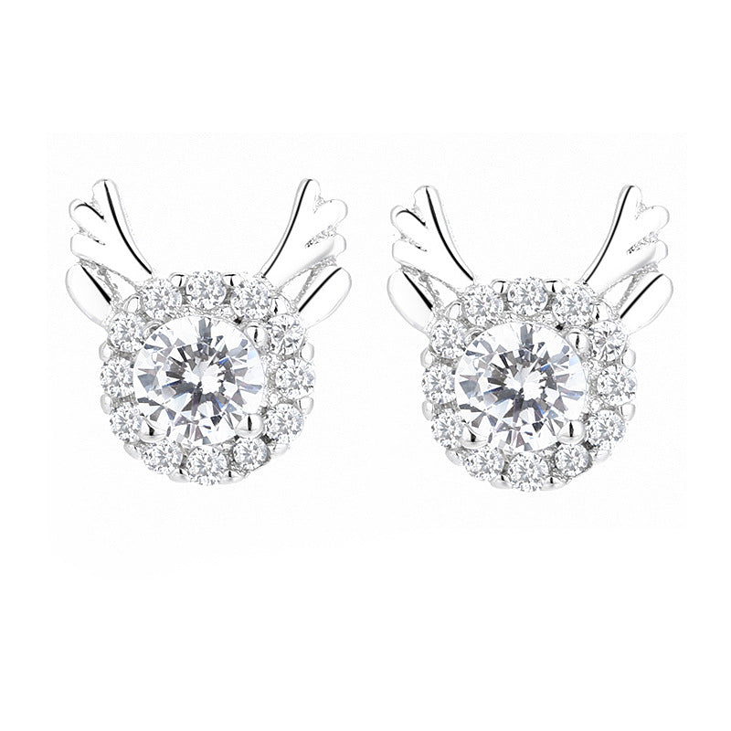 Women's earrings with sparkling crystals and playfully designed wings All Fashion
