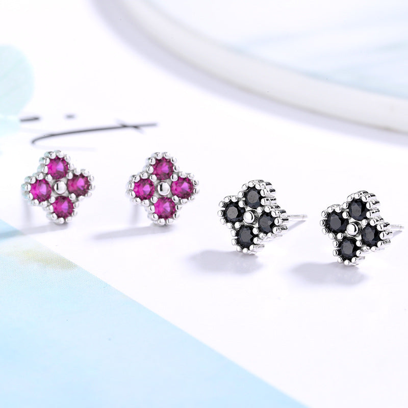 Women's earrings with multilayer floral design and sparkling zirconia All Fashion