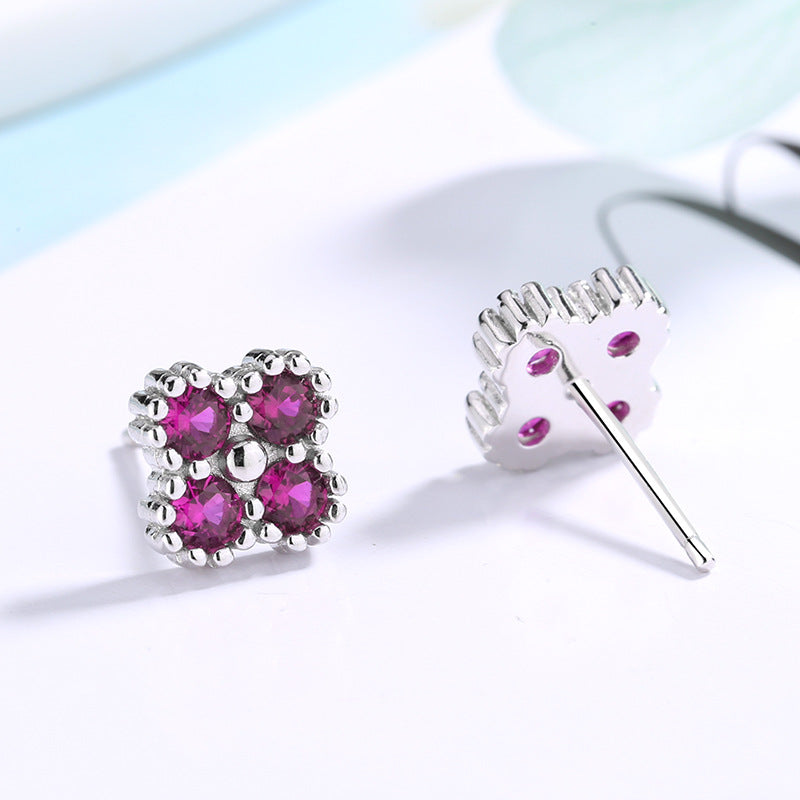 Women's earrings with multilayer floral design and sparkling zirconia All Fashion