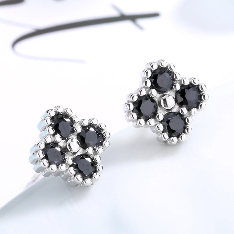 Women's earrings with multilayer floral design and sparkling zirconia All Fashion