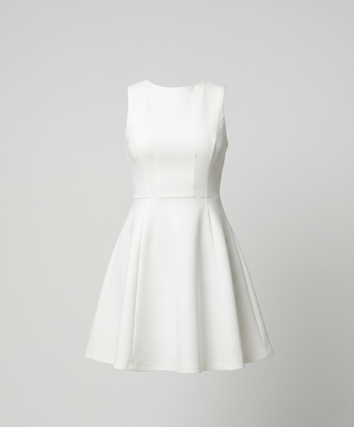 Women A-line dress with fitted top