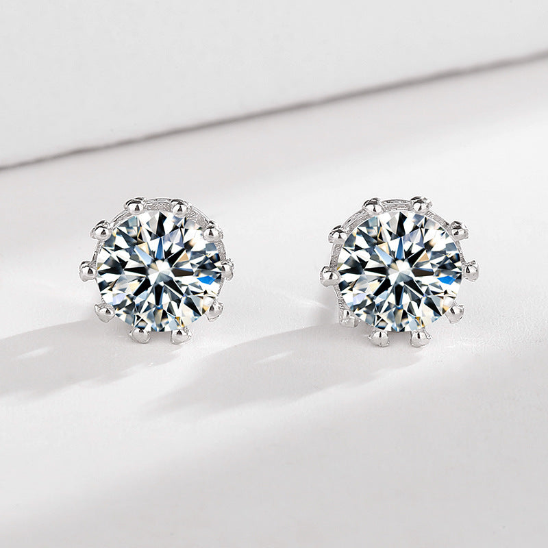 Ladies earrings with sparkling zirconia in elegant wreath design All Fashion