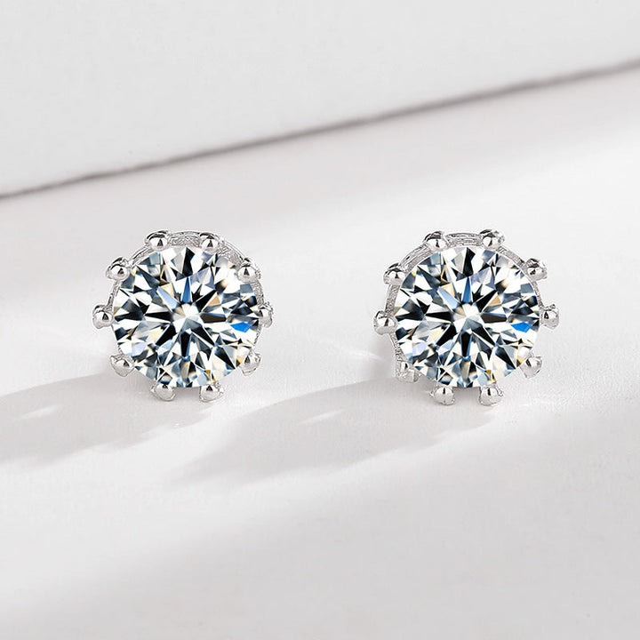 Ladies earrings with sparkling zirconia in elegant wreath design All Fashion