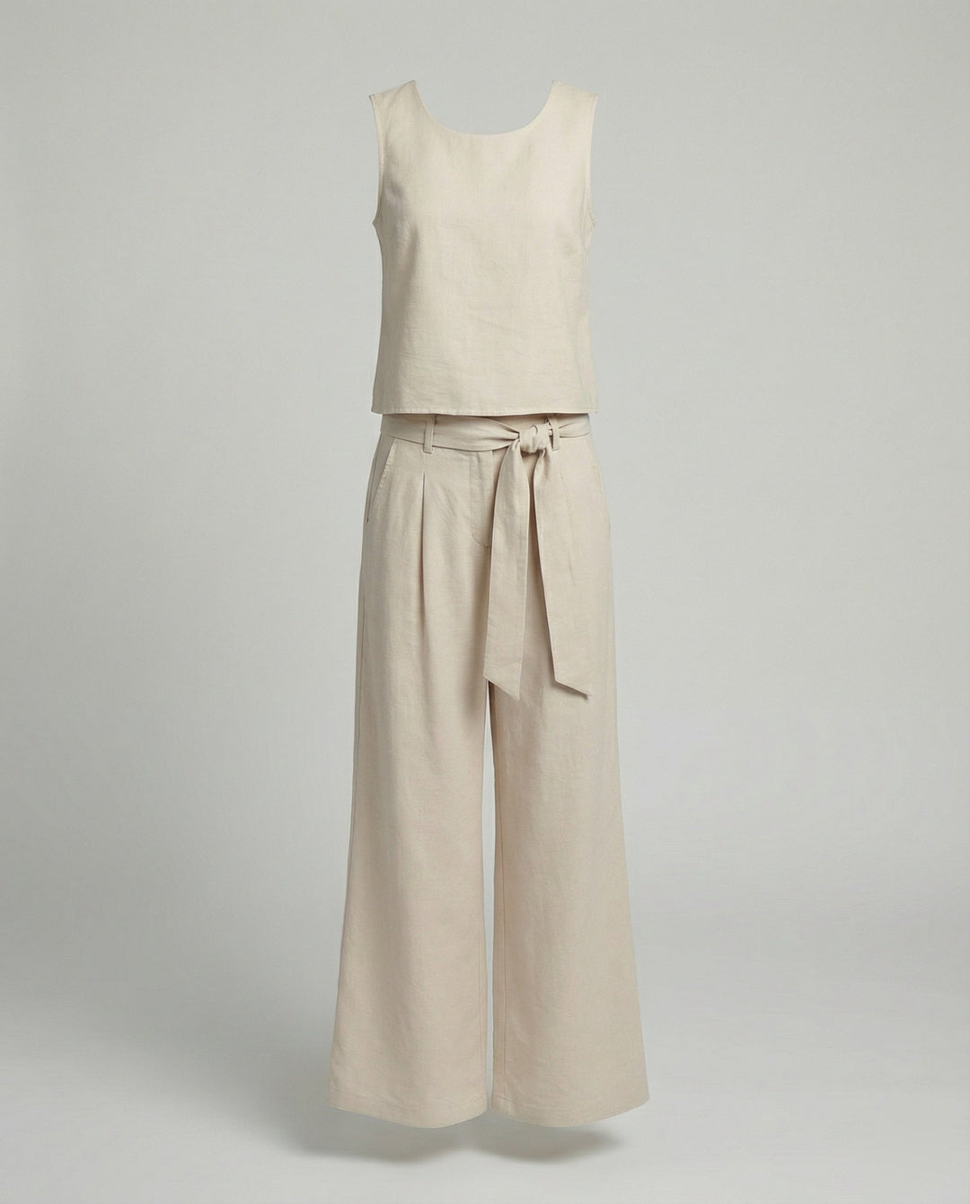 Women's Two-Piece Set Linen Pants