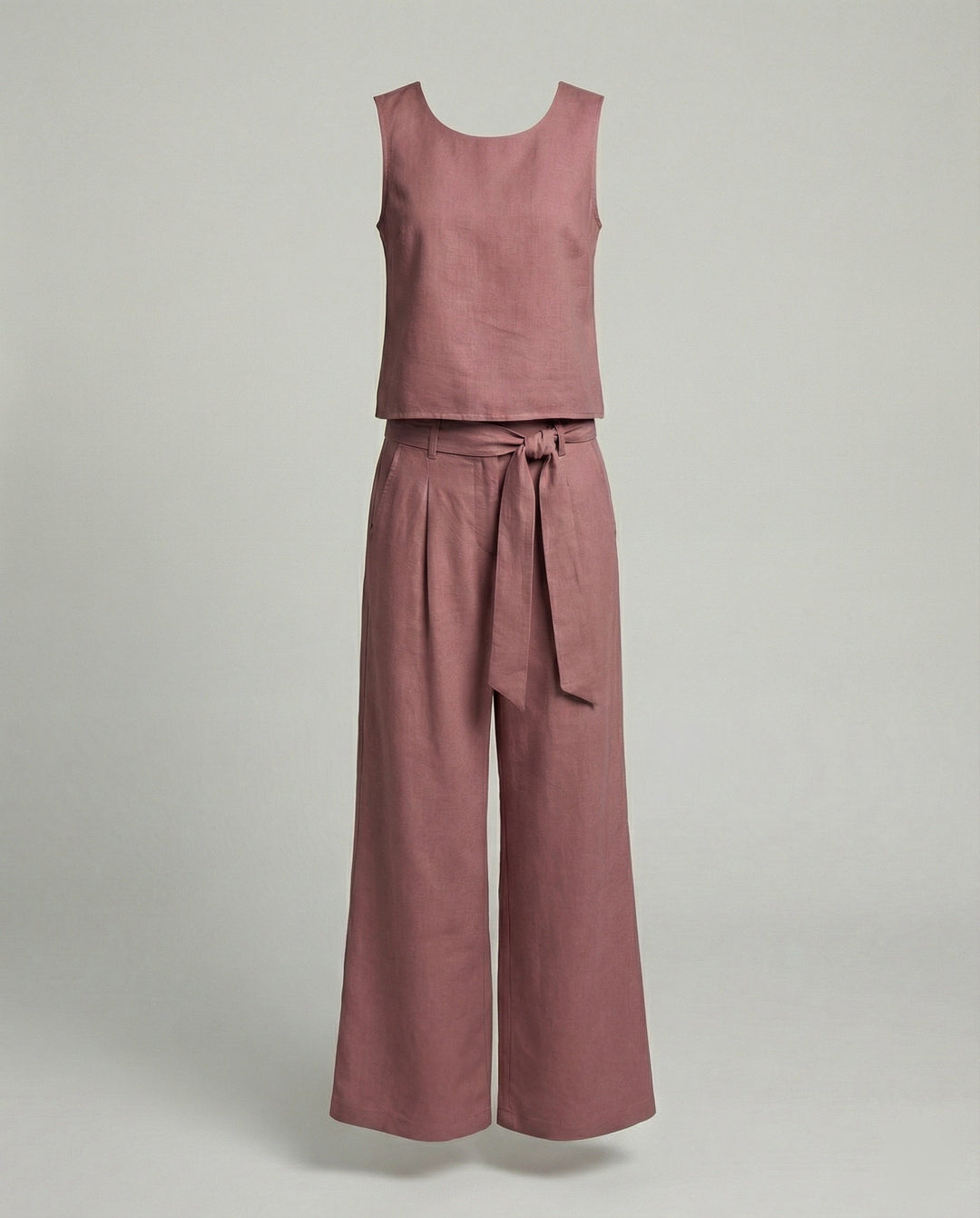 Women's Two-Piece Set Linen Pants