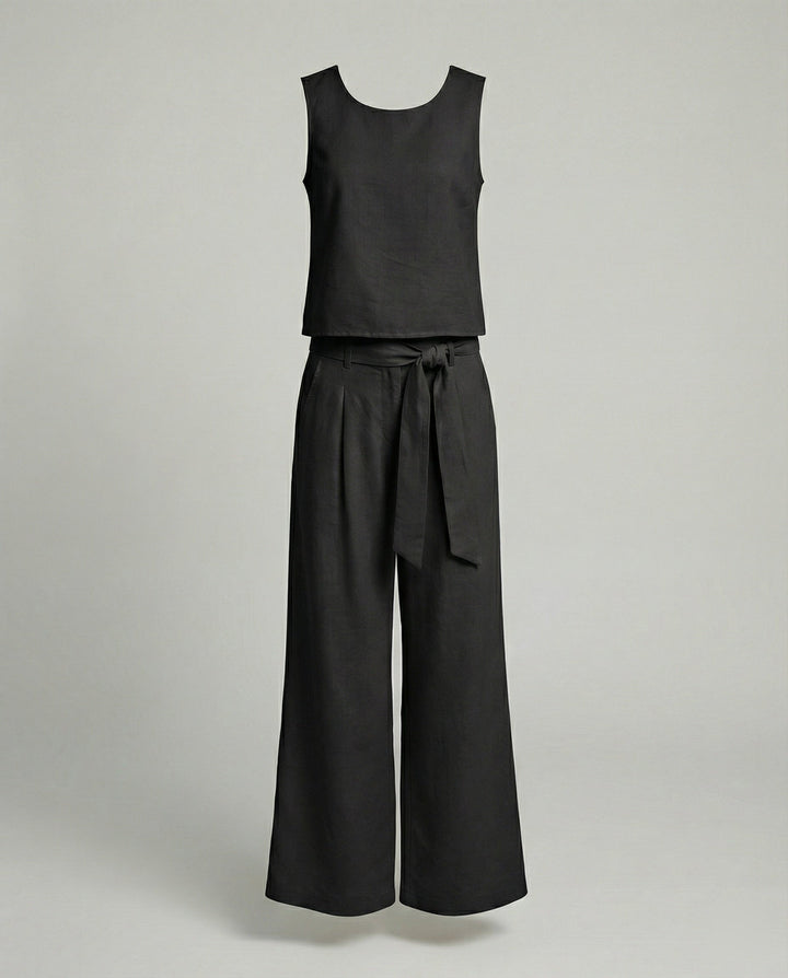 Women's Two-Piece Set Linen Pants