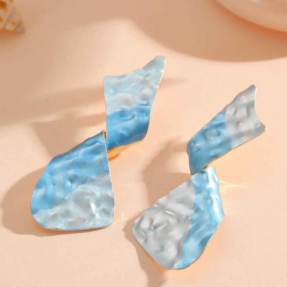 Ladies earrings in modern disc design All Fashion