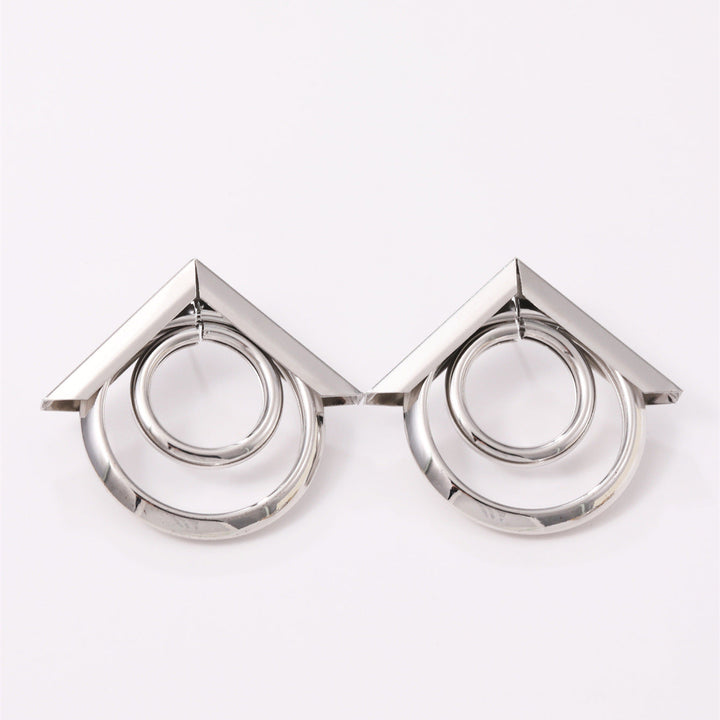 Women's Hanging Earrings with Elegant, Curved Ring Design All Fashion