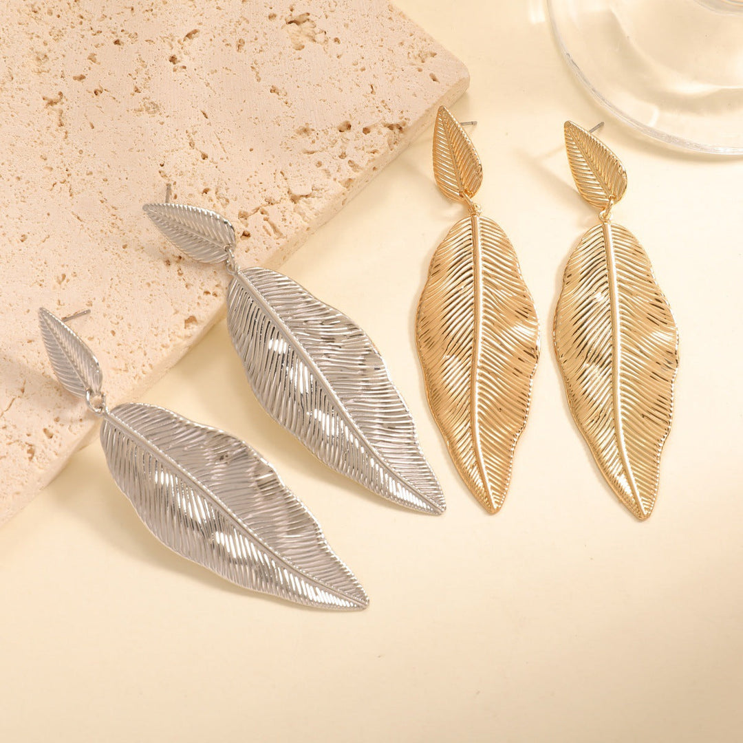 Women's Hanging Earrings in Elegant Leaf Design All Fashion