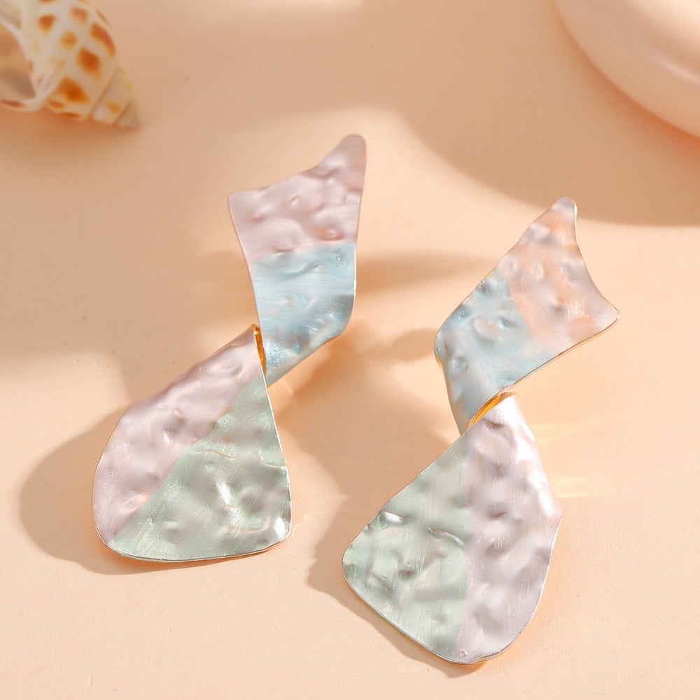 Ladies earrings in modern disc design All Fashion