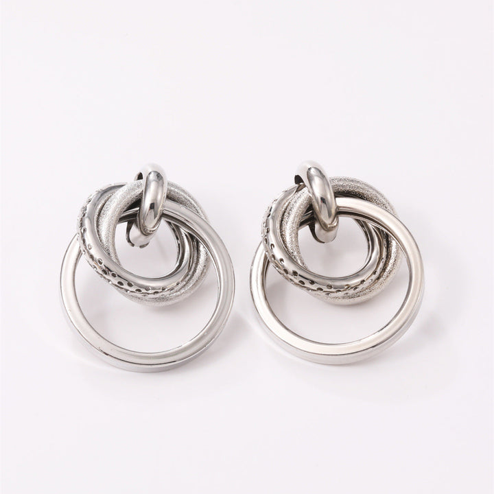 Women's Hanging Earrings with Elegant, Curved Ring Design All Fashion