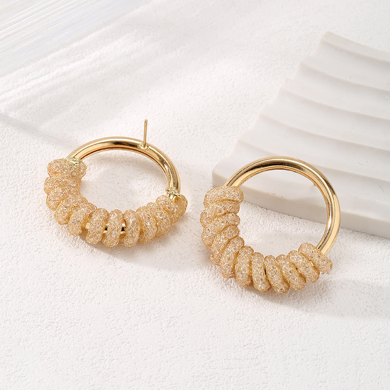 Women's Hanging Earrings with Artistic Spiral Structure All Fashion