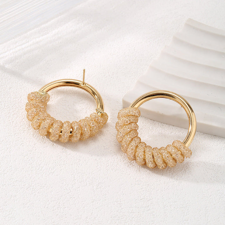 Women's Hanging Earrings with Artistic Spiral Structure All Fashion