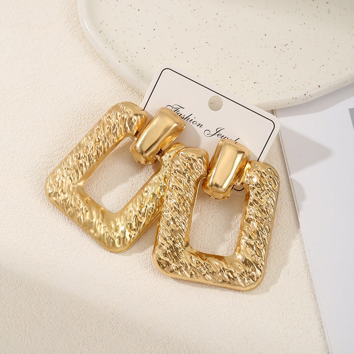 Ladies Hanging Earrings in Modern Rectangular Design All Fashion