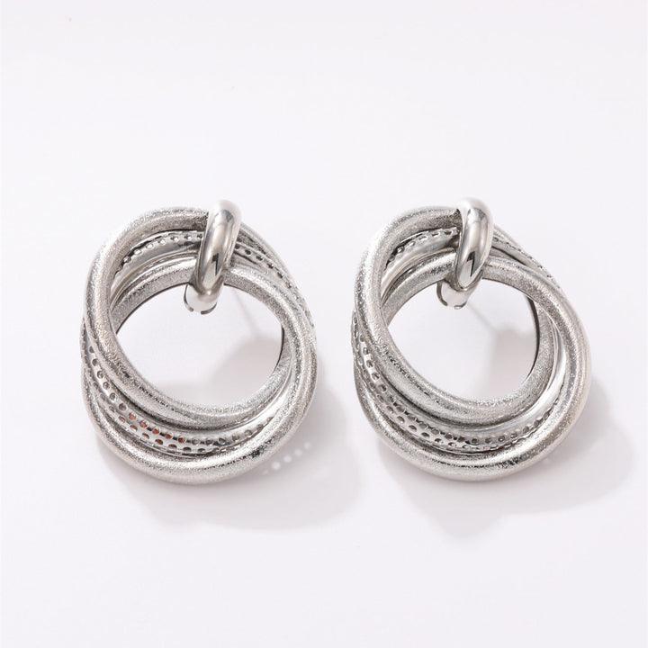Women's Hanging Earrings with Elegant, Curved Ring Design All Fashion