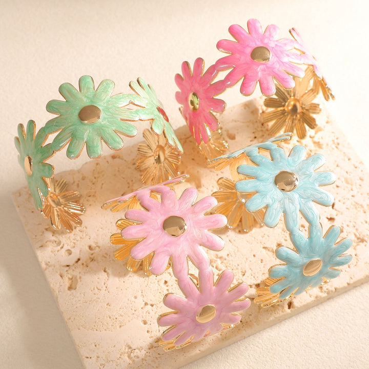 Women's bangle with floral flower pattern All Fashion