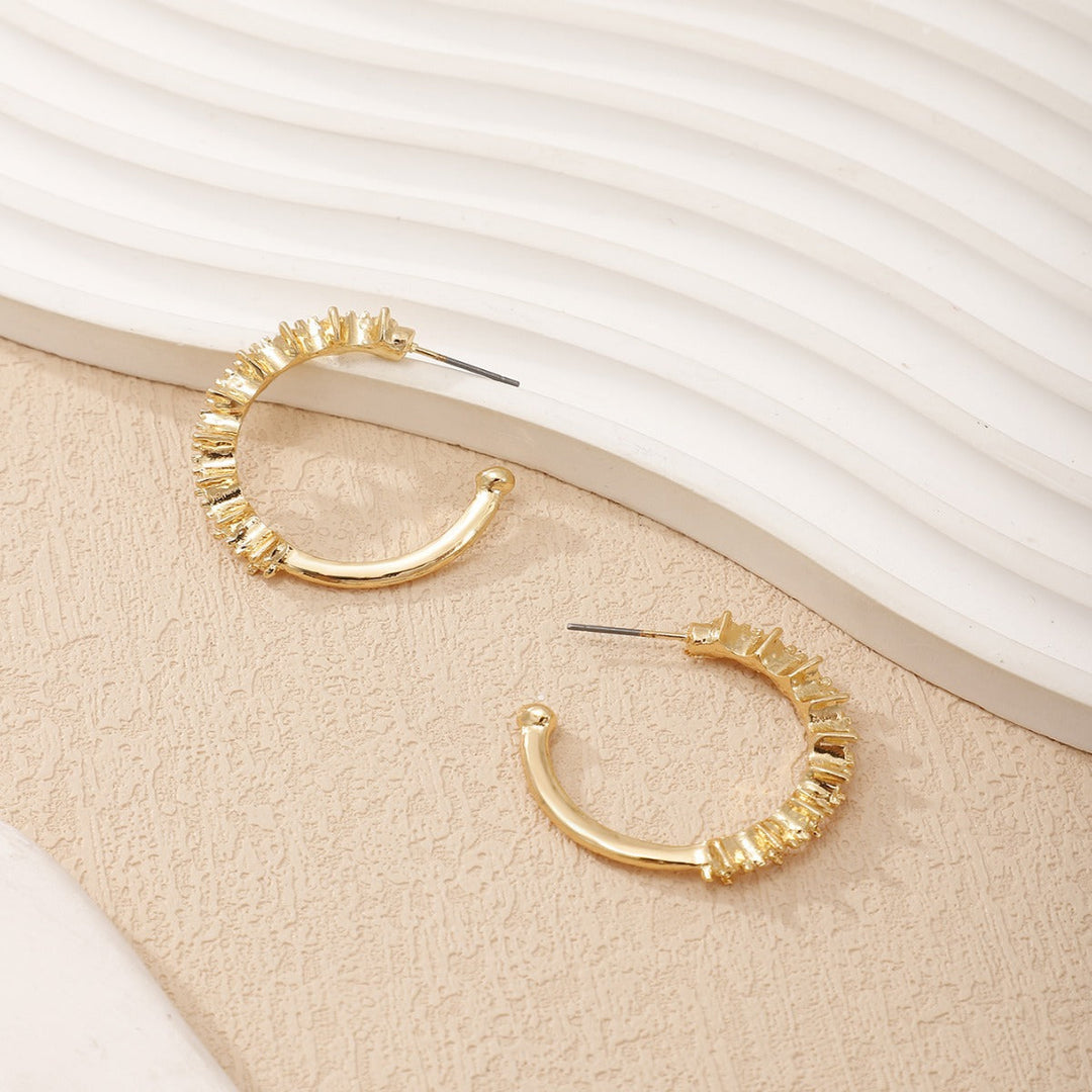 Ladies hoop earrings with intricate structures All Fashion