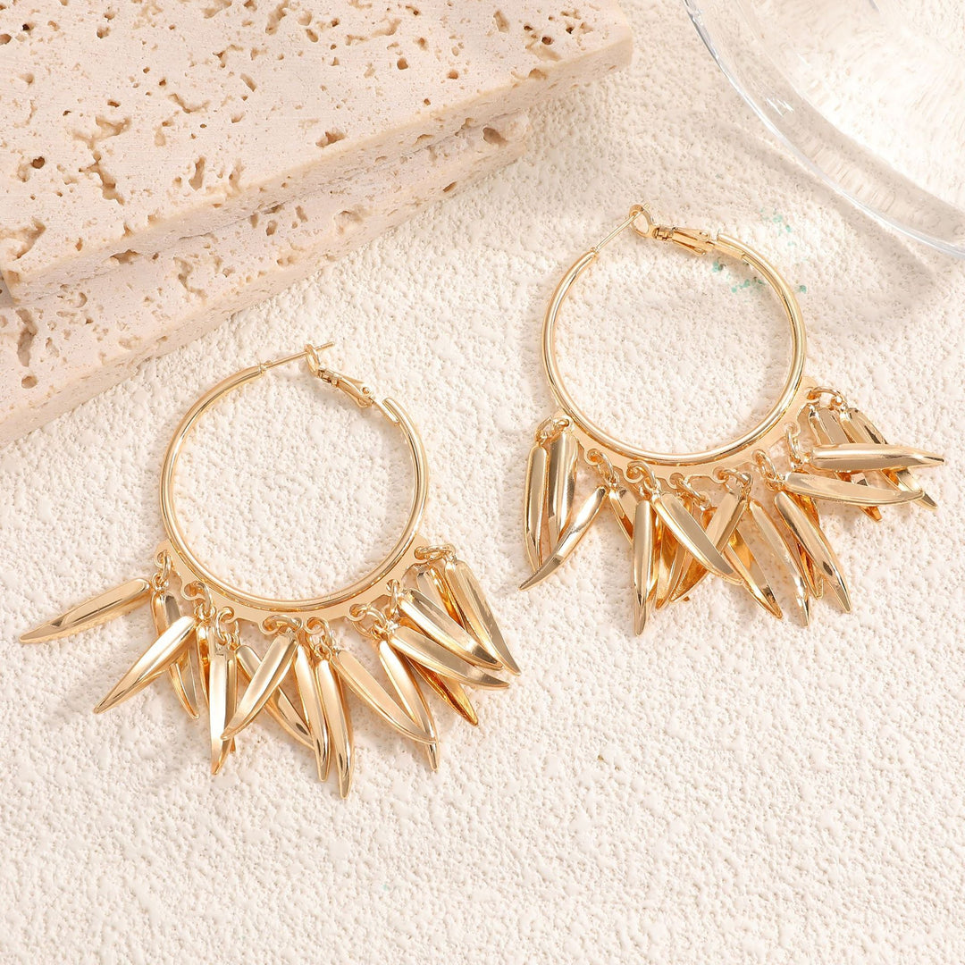 Women Hanging Earrings with Elegant Decorative Leaf Design All Fashion