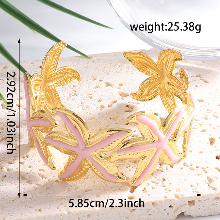 Ladies Open Cuff Bracelet with Expressive Star Motif All Fashion