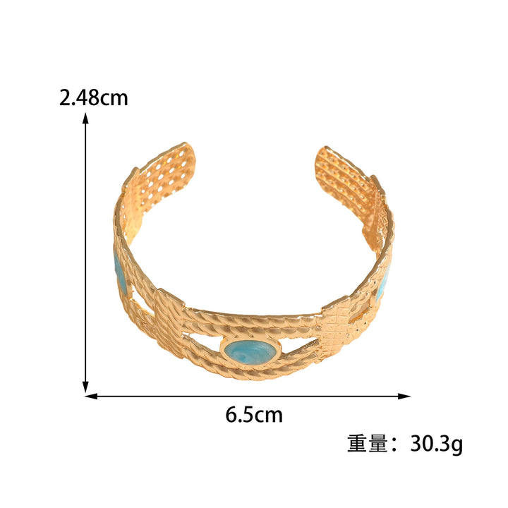 Women Open Bangle with Artistic Braiding Pattern All Fashion