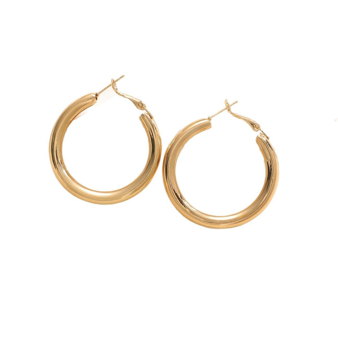 Women's hoop earrings made of high-quality stainless steel with elegant design All Fashion
