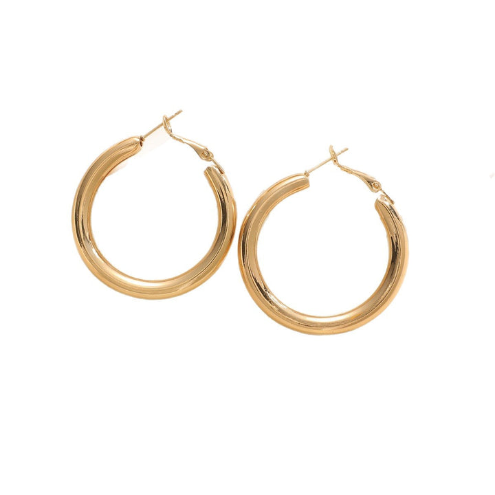 Women's hoop earrings made of high-quality stainless steel with elegant design All Fashion
