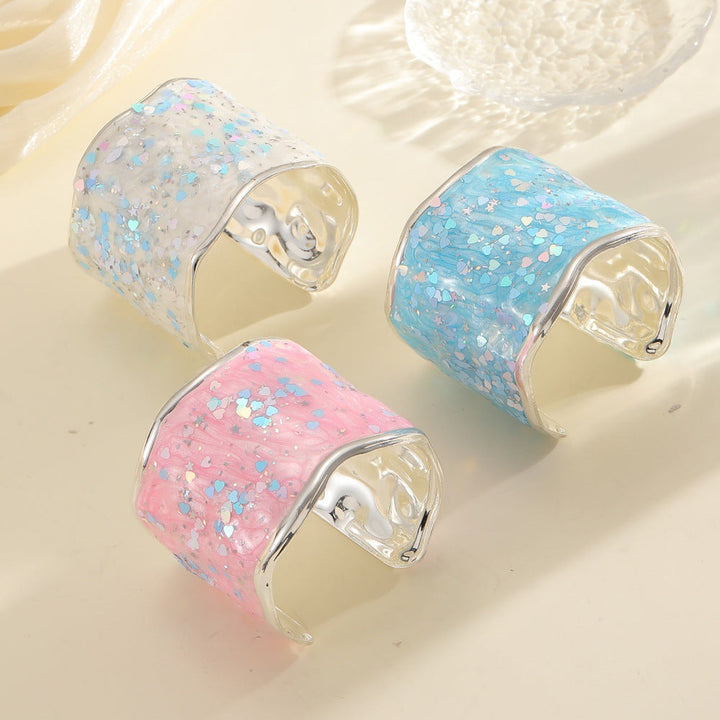 Women's Glittering Ring made of high-quality Epoxy Resin All Fashion