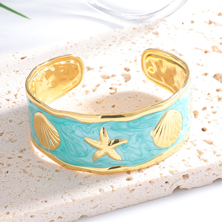Women's Bangle with Maritime Shell and Starfish Design All Fashion