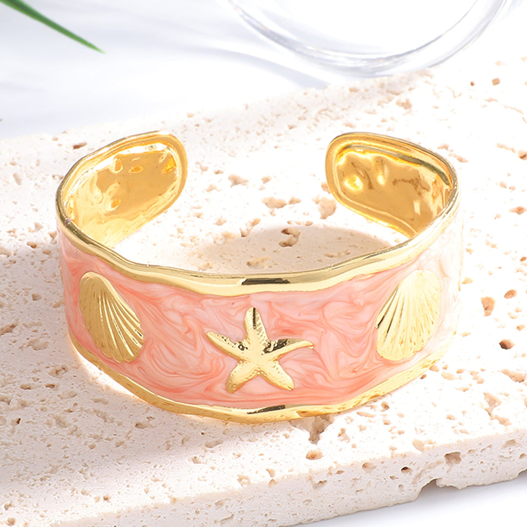 Women's Bangle with Maritime Shell and Starfish Design All Fashion