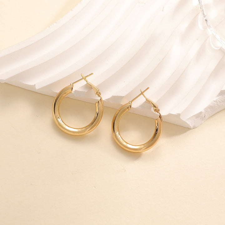 Women's hoop earrings made of high-quality stainless steel with elegant design All Fashion