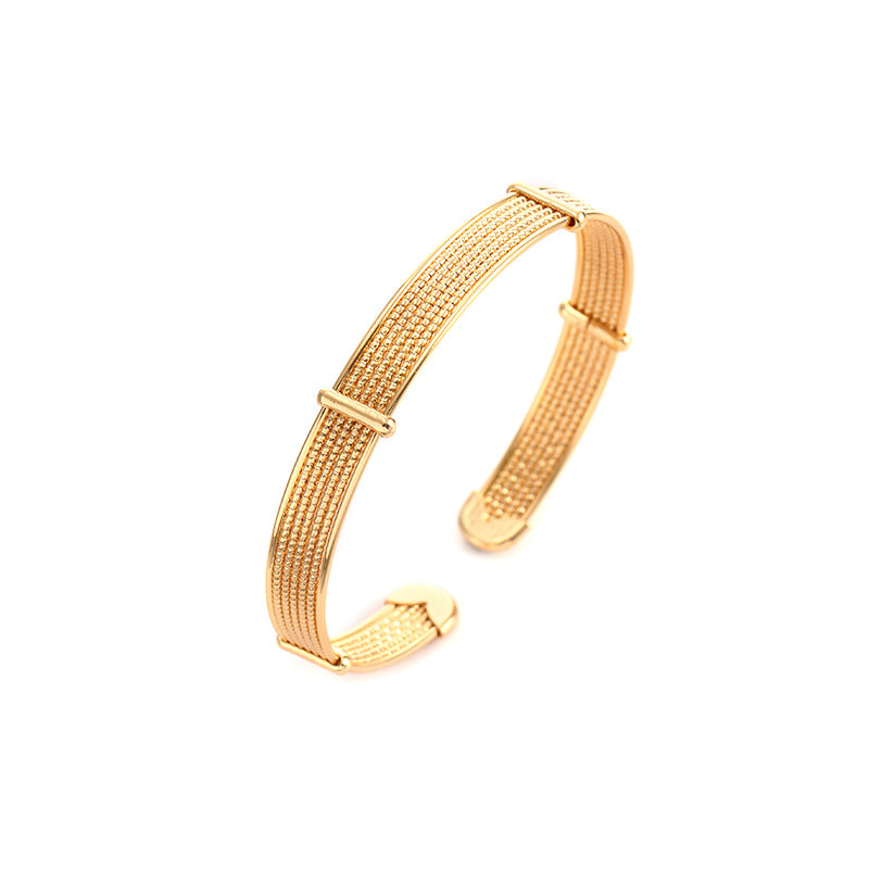 Ladies Open Bangle with Elegant Structure Design All Fashion