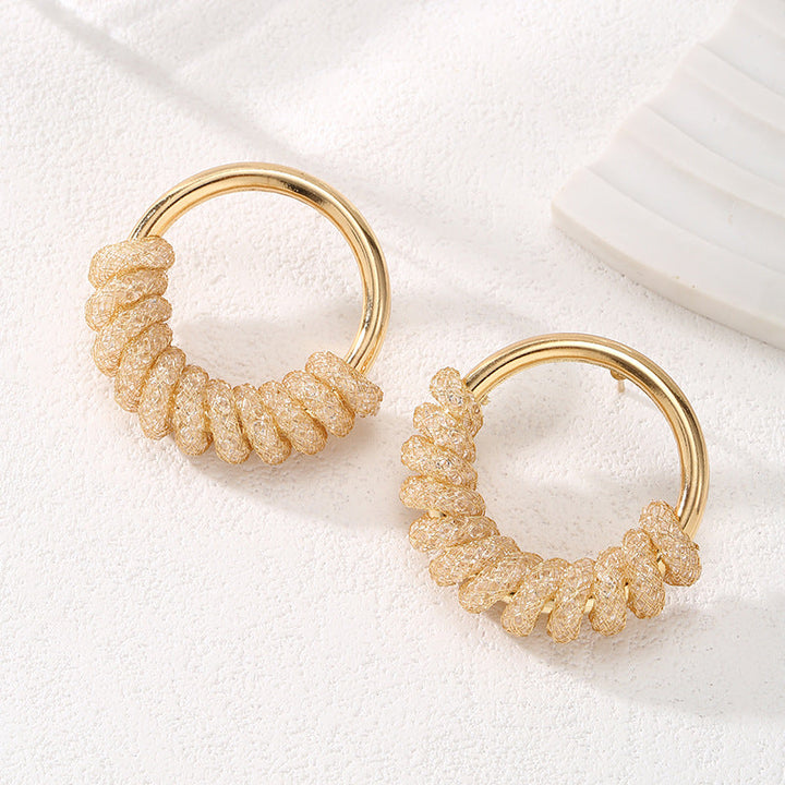 Women's Hanging Earrings with Artistic Spiral Structure All Fashion
