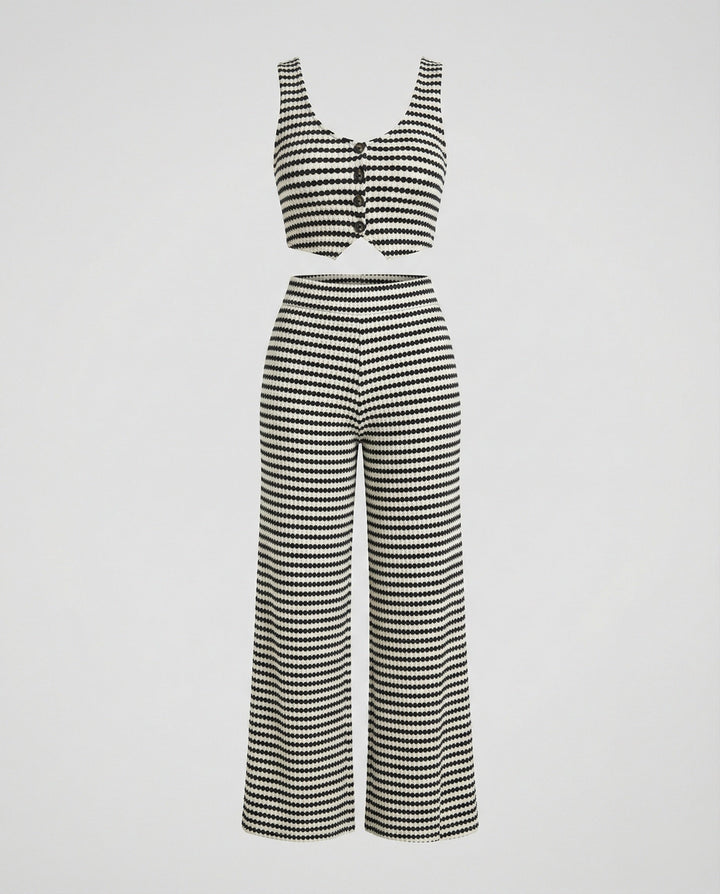 Women's Two-Piece Set Knit Crop