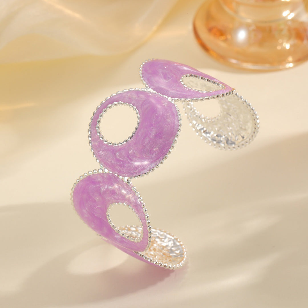 Women Open Bangle with artistic, multicolored design All Fashion