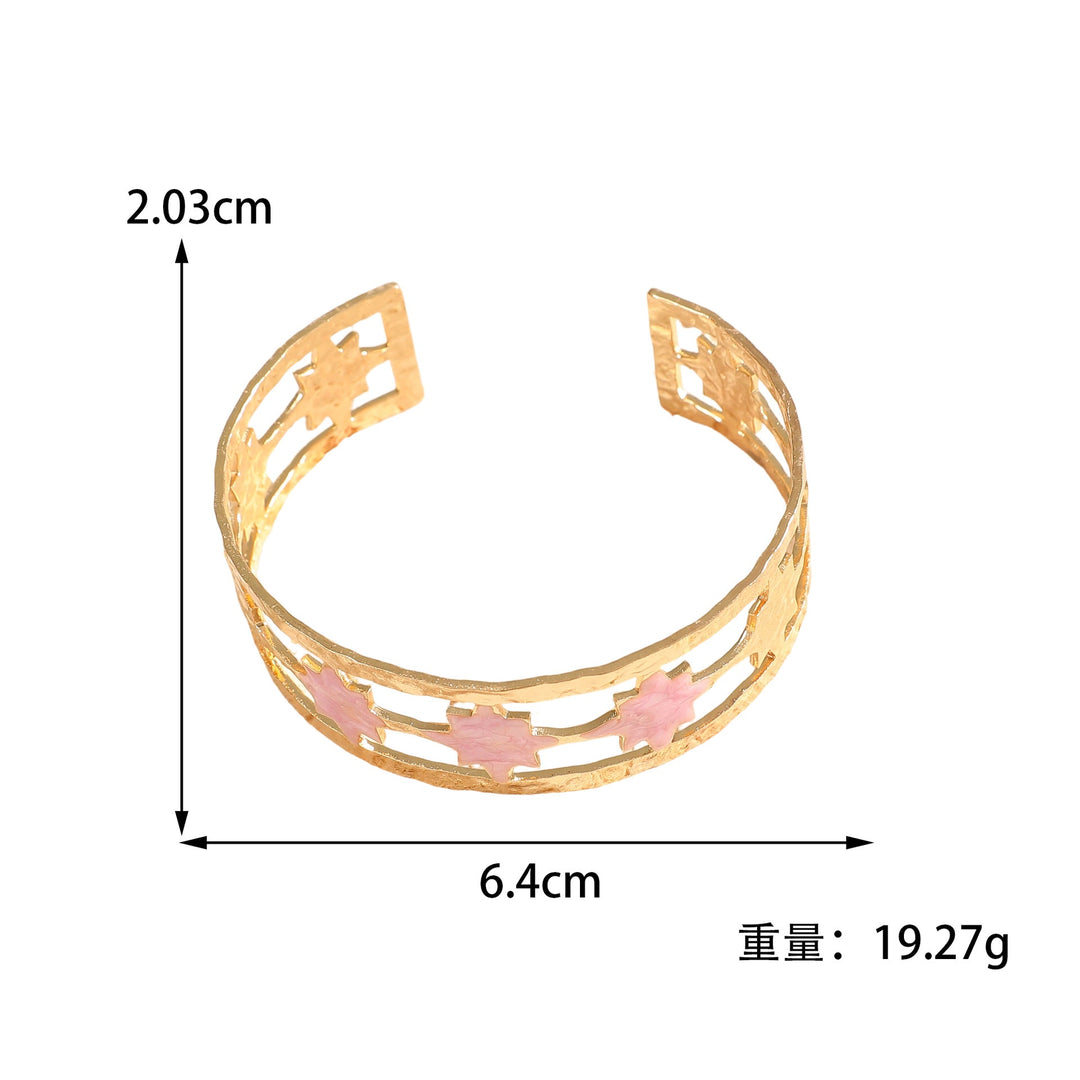 Women's Open Bangle with Elegant Leaf Design All Fashion
