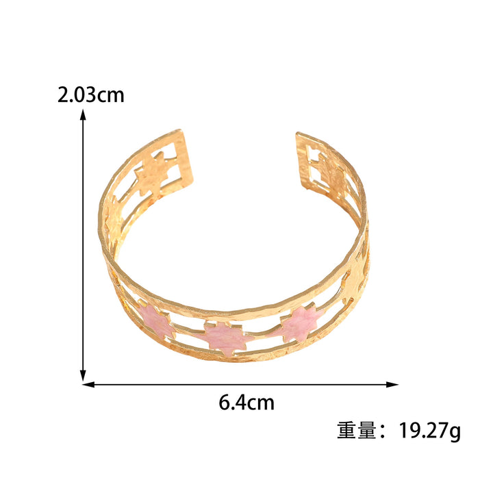 Women's Open Bangle with Elegant Leaf Design All Fashion