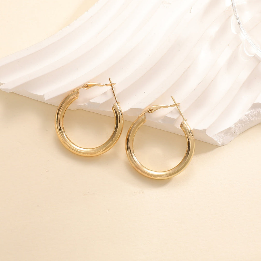 Women's hoop earrings made of high-quality stainless steel with elegant design All Fashion