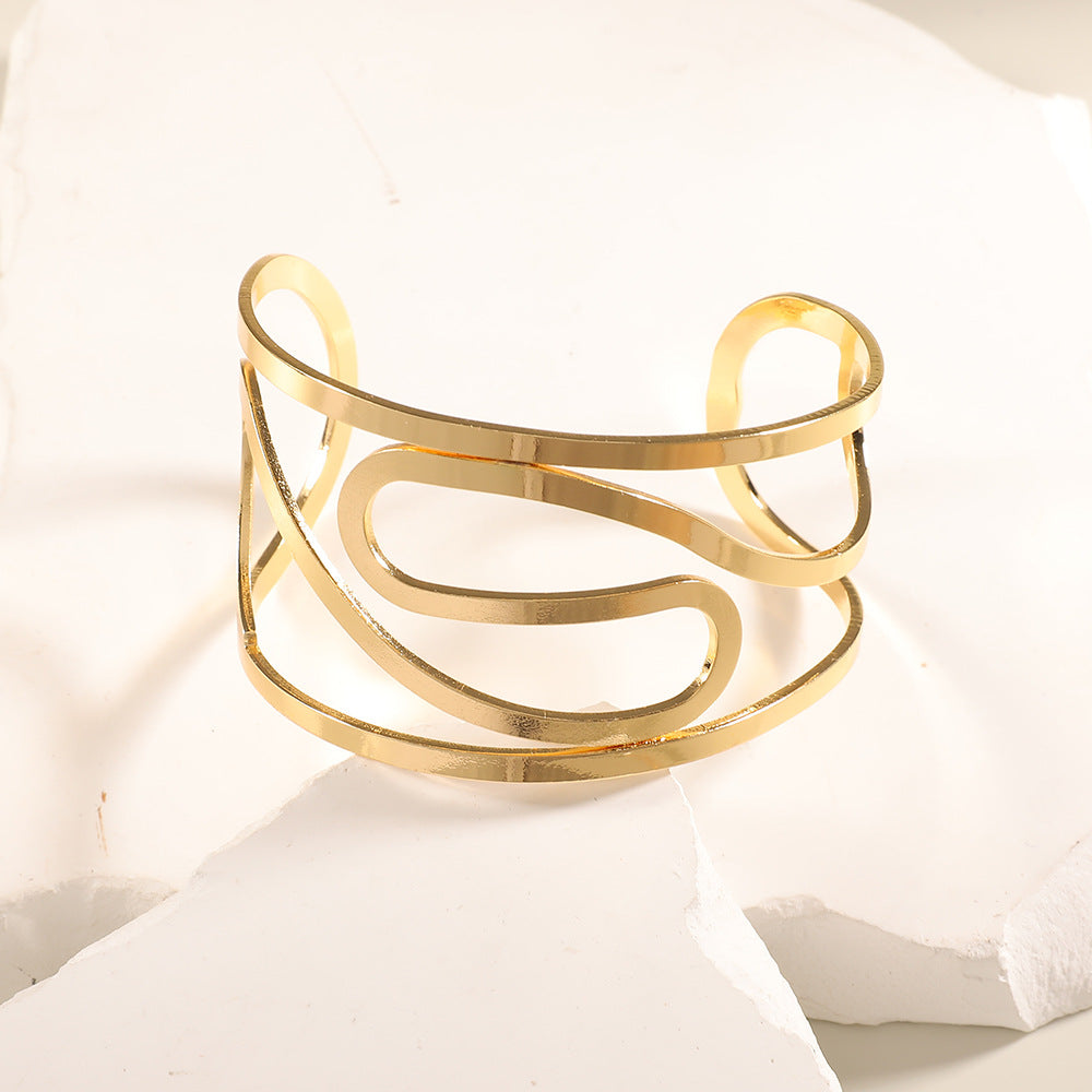Women Open Bangle with Artistic Relief Design All Fashion