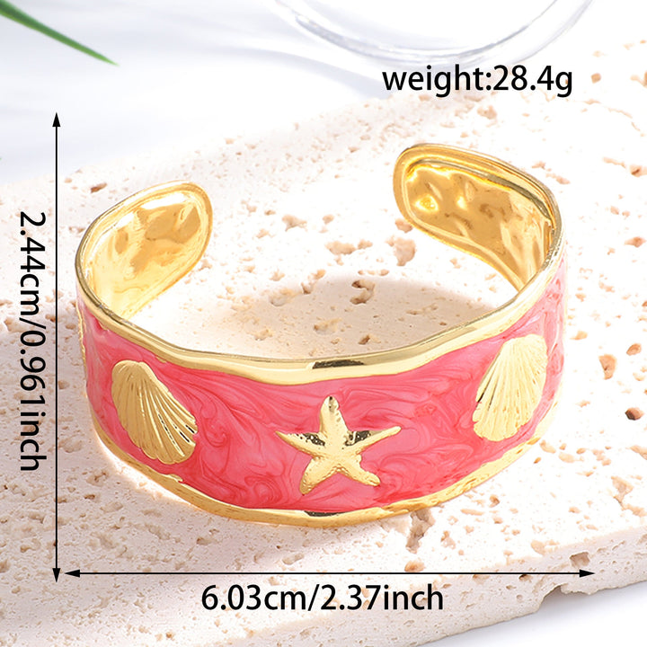 Women's Bangle with Maritime Shell and Starfish Design All Fashion