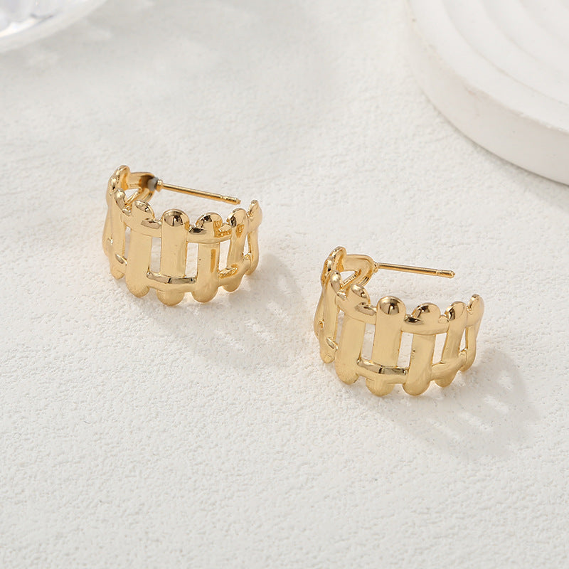 Women's Hanging Earrings with Floral Elements and Elegant Design All Fashion