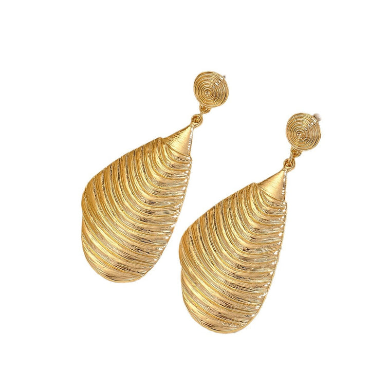 Ladies Elegant Earrings made of high-quality, textured metal All Fashion
