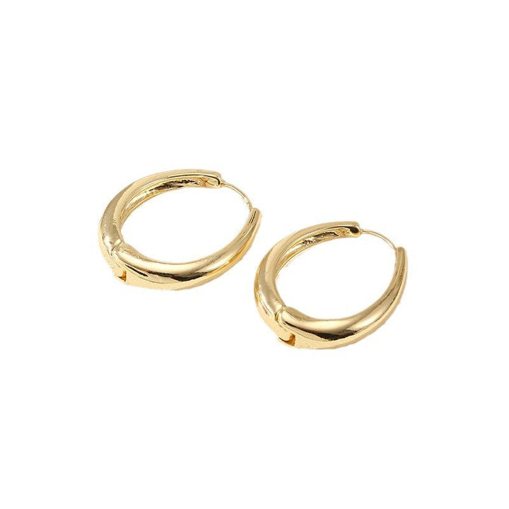 Women's Hoop Earrings with Elegant Curved Design All Fashion