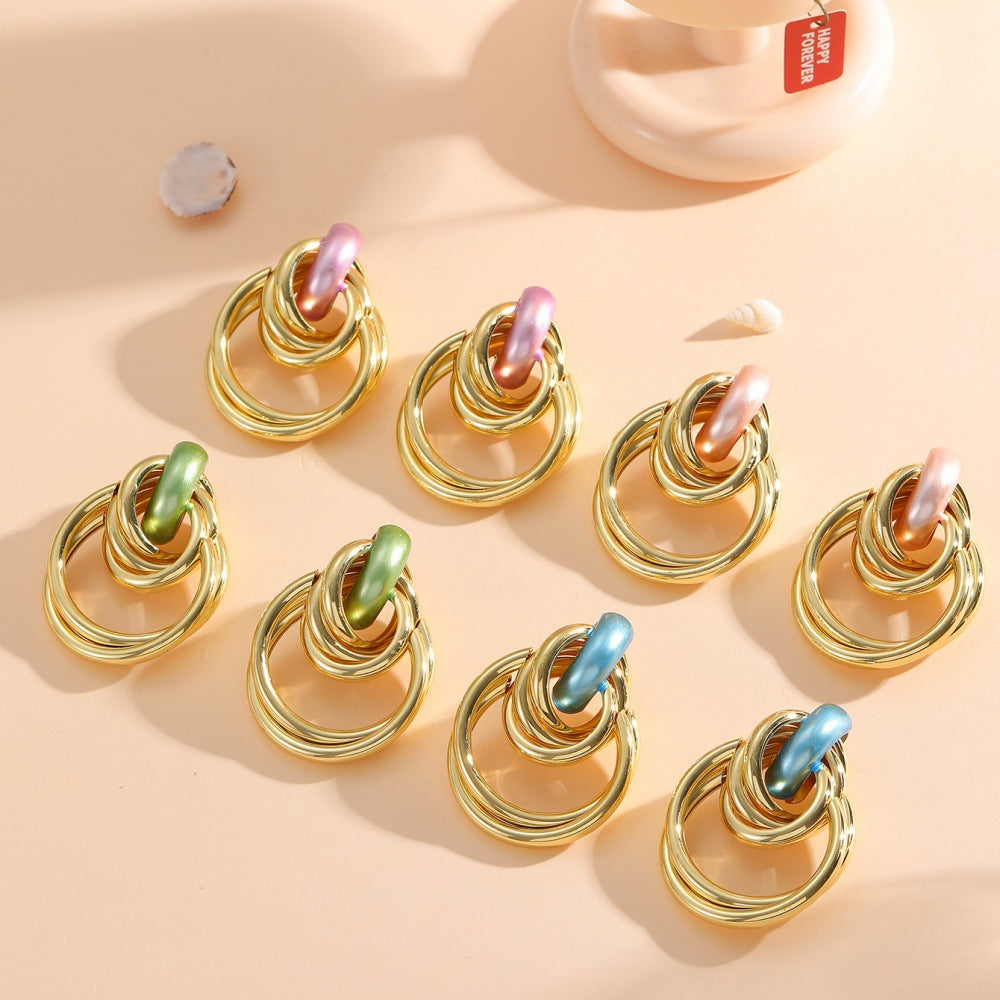 Women's Hanging Earrings with Elegant, Sculptural Design All Fashion