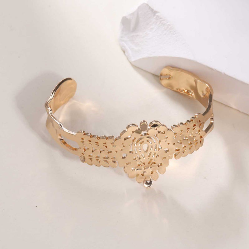 Women's Open Bangle in Modern Bamboo Design All Fashion