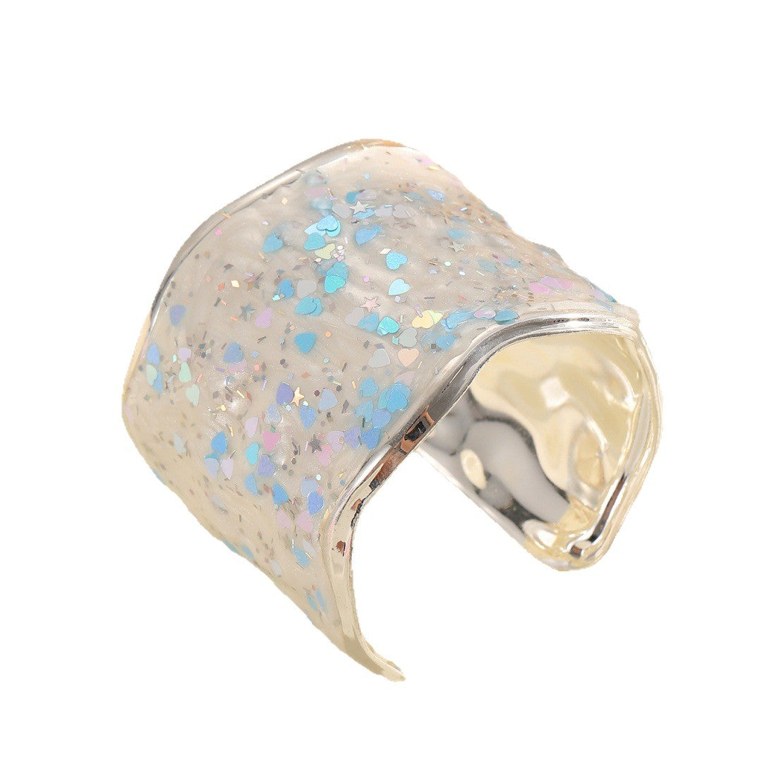 Women's Glittering Ring made of high-quality Epoxy Resin All Fashion