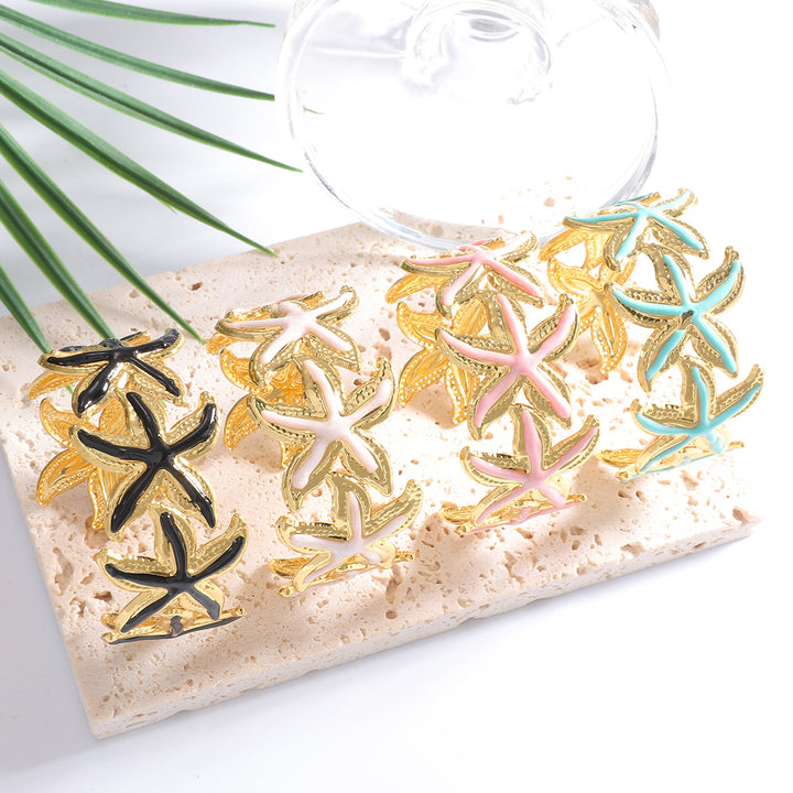 Ladies Open Cuff Bracelet with Expressive Star Motif All Fashion
