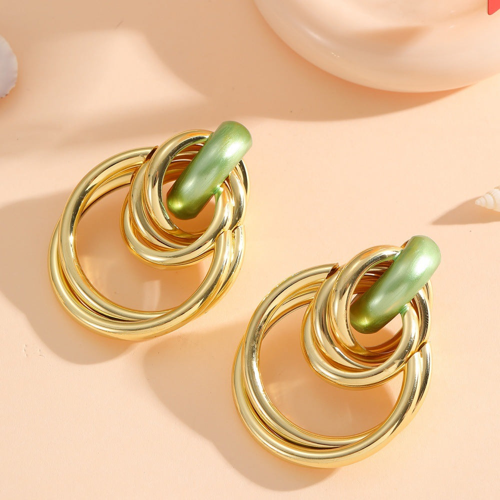 Women's Hanging Earrings with Elegant, Sculptural Design All Fashion