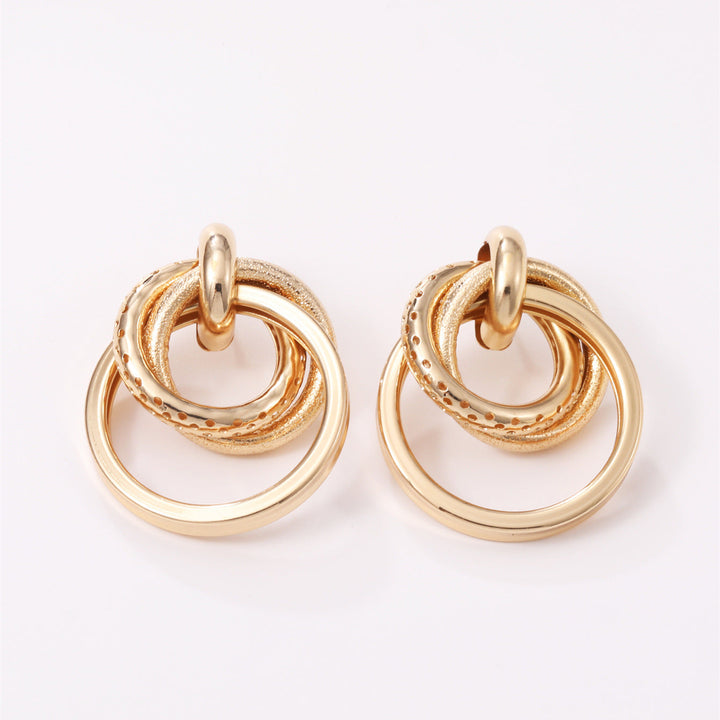 Women's Hanging Earrings with Elegant, Curved Ring Design All Fashion